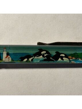 Whales Giants of the Deep Floaty Pen Orca Pod Moves by Ocean Lighthouse Vintage